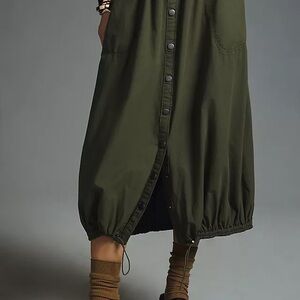 POLICY BUTTON DOWN BUBBLE SKIRT